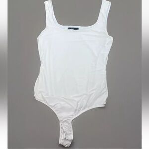 Saints 21 Bodysuit Square Neckline Lined Cream Women’s Size M One piece‎ Tank
